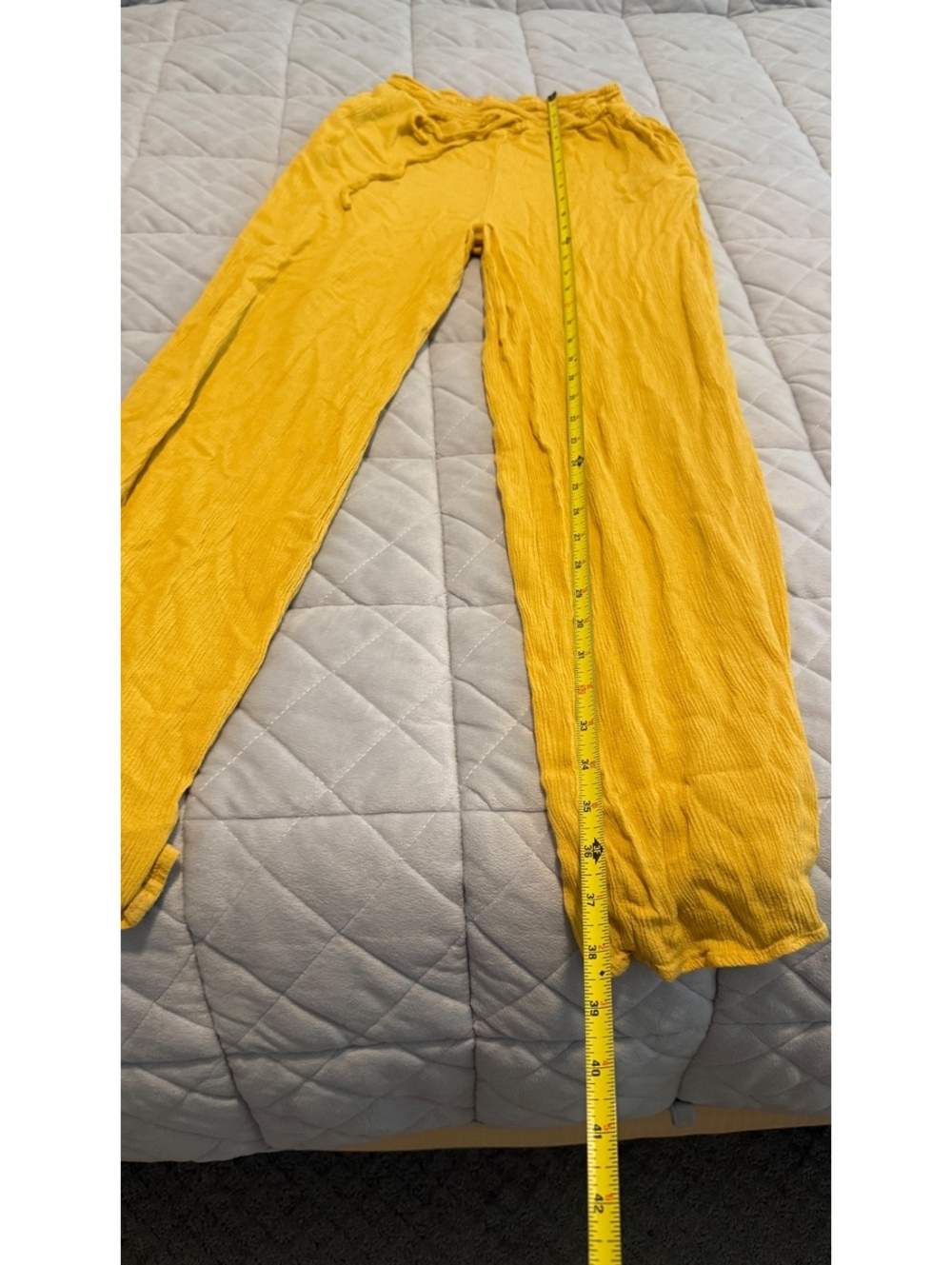 Forever 21 Mustard Yellow Lightweight Pants with Elastic Waist